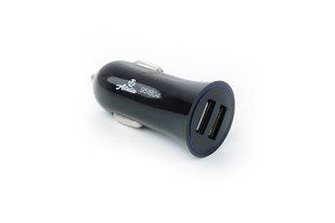 Автомобільний зарядний пристрій 2 USB (12 / 24V - 5V 2,1A) чорний 12 Atelie 6593 фото