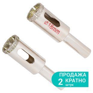 Коронки алмазні по кераміці і склу &Oslash;18мм (КРАТНО 2шт) SIGMA (1541181) 1541181 фото