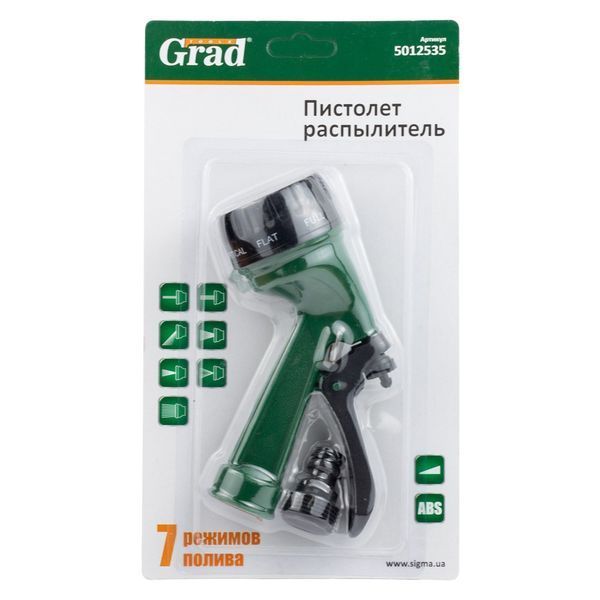 Пістолет-розпилювач 7-ми режимний АВС GRAD (5012535) 5012535 фото