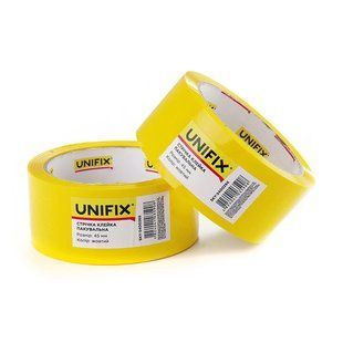 UNIFIX Стрічка клейка пакувальна (скотч) 40 мкм 45 мм 200 м жовта SKY-5400266 фото