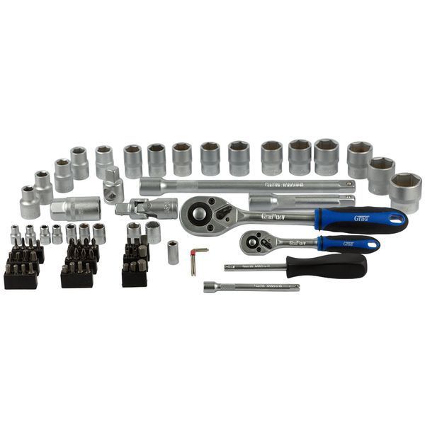 Набір насадок торцевих і біти 1/4", 1/2" 72шт Start GRAD (6003145) 6003145 фото